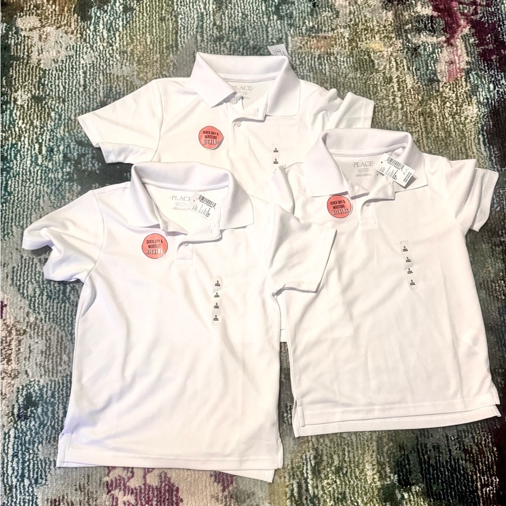 The Children's Place White Polo Shirt for Kids set of 3